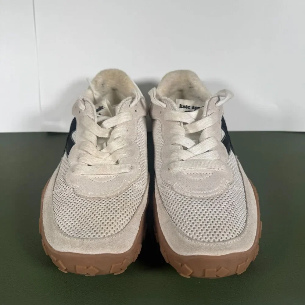 Kate Spade K As In Kate Sneakers White Black 9.5 Preowned